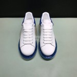 Mcqueen Transparent Air Cushion Silk Leather Casual Shoes For Men And Women Blue