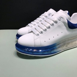 Mcqueen Transparent Air Cushion Silk Leather Casual Shoes For Men And Women Blue