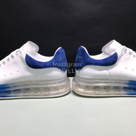 Mcqueen Transparent Air Cushion Silk Leather Casual Shoes For Men And Women Blue