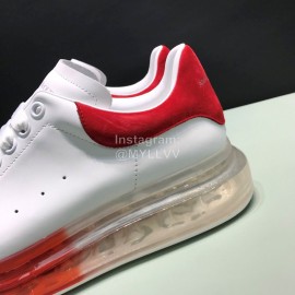 Mcqueen Transparent Air Cushion Silk Leather Casual Shoes For Men And Women Red