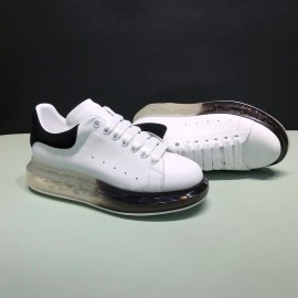Mcqueen Transparent Air Cushion Silk Leather Casual Shoes For Men And Women Black