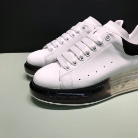 Mcqueen Transparent Air Cushion Silk Leather Casual Shoes For Men And Women Black