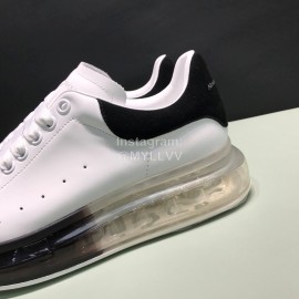 Mcqueen Transparent Air Cushion Silk Leather Casual Shoes For Men And Women Black