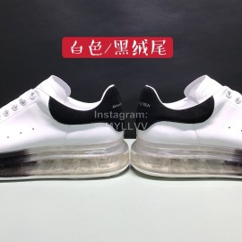 Mcqueen Transparent Air Cushion Silk Leather Casual Shoes For Men And Women Black