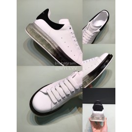 Mcqueen Transparent Air Cushion Silk Leather Casual Shoes For Men And Women Black