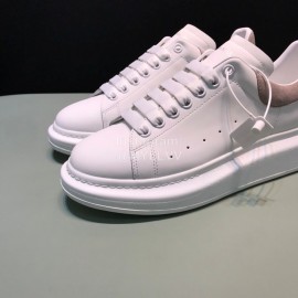 Alexander Mcqueen Matte Leather Casual Shoes For Men And Women Gray