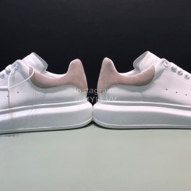 Alexander Mcqueen Matte Leather Casual Shoes For Men And Women Gray