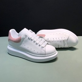 Alexander Mcqueen Matte Leather Casual Shoes For Men And Women Pink