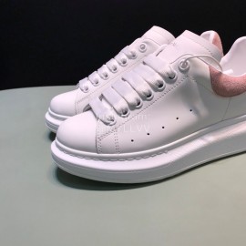 Alexander Mcqueen Matte Leather Casual Shoes For Men And Women Pink