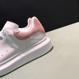 Alexander Mcqueen Matte Leather Casual Shoes For Men And Women Pink