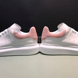Alexander Mcqueen Matte Leather Casual Shoes For Men And Women Pink