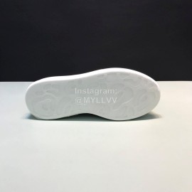 Alexander Mcqueen Matte Leather Casual Shoes For Men And Women Rose Red