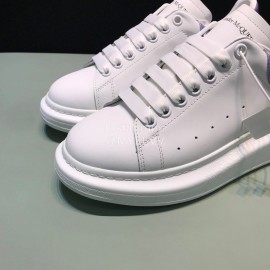 Alexander Mcqueen Matte Leather Casual Shoes For Men And Women Purple