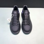 Alexander Mcqueen Matte Leather Casual Shoes For Men And Women Black