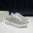Alexander Mcqueen Rhinestone Leather Casual Shoes For Men And Women White
