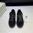 Alexander Mcqueen Rhinestone Leather Casual Shoes For Men And Women Black