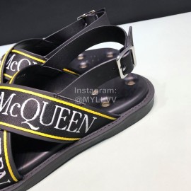 Alexander Mcqueen Cowhide Rivet Fashion Sandals For Men Yellow