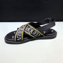 Alexander Mcqueen Cowhide Rivet Fashion Sandals For Men Yellow