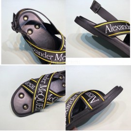 Alexander Mcqueen Cowhide Rivet Fashion Sandals For Men Yellow