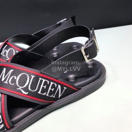 Alexander Mcqueen Cowhide Rivet Fashion Sandals For Men Red