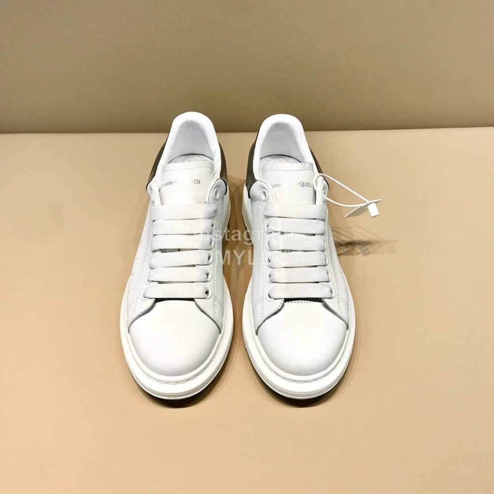 Alexander Mcqueen Fashion Calf Leather Casual Shoes For Men And Women