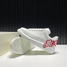 Alexander Mcqueen Calf Leather Red Letter Casual Shoes For Men And Women 