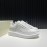 Alexander Mcqueen Calf Leather Printed Mesh Casual Shoes For Men And Women White