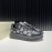 Alexander Mcqueen Calf Leather Printed Mesh Casual Shoes For Men And Women Black