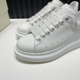 Alexander Mcqueen Love Pattern Calf Leather Casual Shoes For Men And Women Red