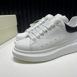 Alexander Mcqueen Love Pattern Calf Leather Casual Shoes For Men And Women Black