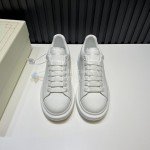 Alexander Mcqueen New Calf Leather Casual Shoes For Men And Women Black