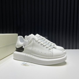 Alexander Mcqueen New Calf Leather Casual Shoes For Men And Women Black