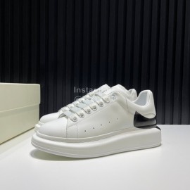 Alexander Mcqueen New Calf Leather Casual Shoes For Men And Women Black