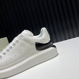 Alexander Mcqueen New Calf Leather Casual Shoes For Men And Women Black