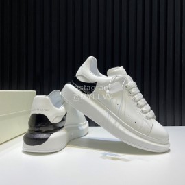 Alexander Mcqueen New Calf Leather Casual Shoes For Men And Women Black