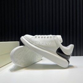 Alexander Mcqueen New Calf Leather Casual Shoes For Men And Women Black