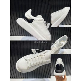 Alexander Mcqueen New Calf Leather Casual Shoes For Men And Women Black