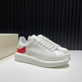 Alexander Mcqueen New Calf Leather Casual Shoes For Men And Women Red