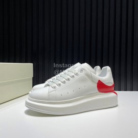 Alexander Mcqueen New Calf Leather Casual Shoes For Men And Women Red