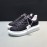 Alexander Mcqueen Calf Leather Mesh Casual Shoes For Men And Women Black