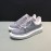 Alexander Mcqueen Calf Leather Mesh Casual Shoes For Men And Women Gray