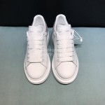 Alexander Mcqueen New Calf Leather Casual Shoes For Men And Women Gray