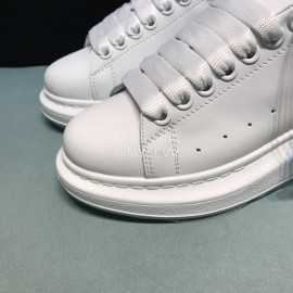 Alexander Mcqueen New Calf Leather Casual Shoes For Men And Women Gray