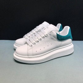 Alexander Mcqueen New Calf Leather Casual Shoes For Men And Women Blue