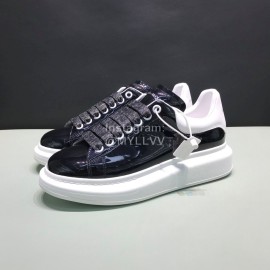Alexander Mcqueen New Pearlescent Cowhide Casual Shoes For Men And Women 