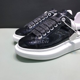 Alexander Mcqueen New Pearlescent Cowhide Casual Shoes For Men And Women 