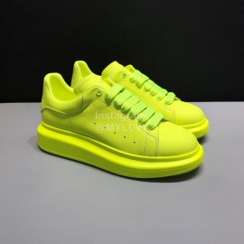 Alexander Mcqueen Matte Leather Casual Shoes For Men And Women Yellow