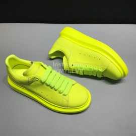 Alexander Mcqueen Matte Leather Casual Shoes For Men And Women Yellow