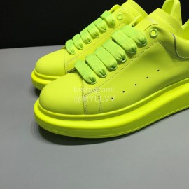 Alexander Mcqueen Matte Leather Casual Shoes For Men And Women Yellow