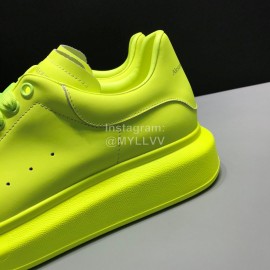 Alexander Mcqueen Matte Leather Casual Shoes For Men And Women Yellow